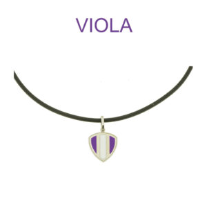 Collana My Team Viola  cordone in caucciu' colore nero